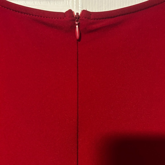 Dokotoo Red Flutter Sleeve Midi Dress - L - Picture 5 of 5